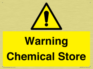 Warning Chemical Store
